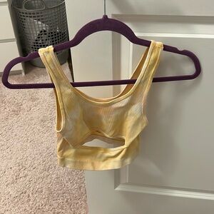 Out from under tie dye tank